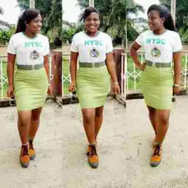 Is This Allowed? See How A Female Corps Member Wore Her NYSC Uniform (Photos)